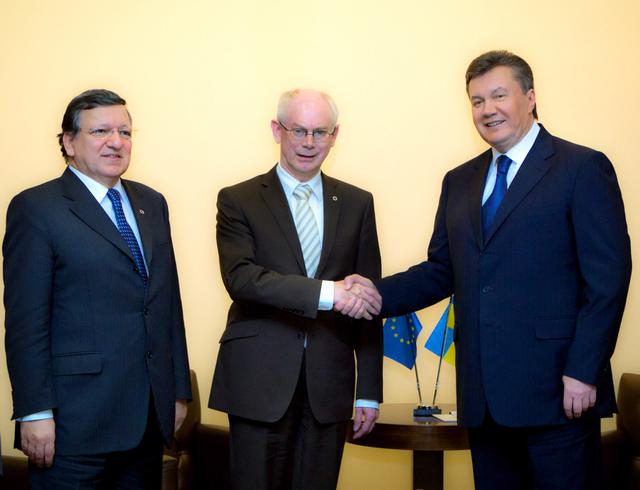 Viktor Yanukovych, Jose Manuel Barroso, Herman van Rompuy