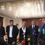 Heidi Tagliavini, Alexander Zakharchenko, Mikhail Zurabov, Igor Plotnitsky, Leonid Kuchma