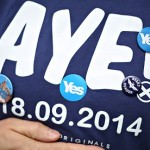 Yes Scottish referendum voters in Glasgow